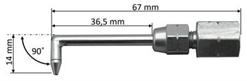 Needle 90 deg., 1/8 NPT(f) L67mm  