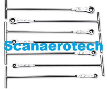 7 PC 12-Point SAE T-Handle Ratcheting Box Wrench Set       