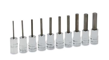 10PC 1/4" DRIVE SAE HEX DRIVER BIT SOCKET SET (1/16-1/4")