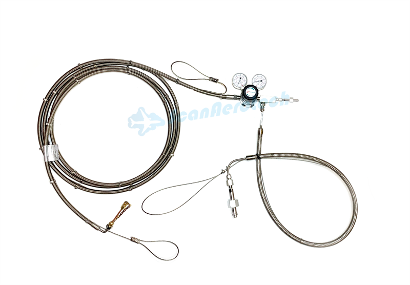 2 BOTTLE DIN477 NO9 OXYGEN LIGHT VERSION REGULATOR KIT 2900PSI AN800-3 (DE)