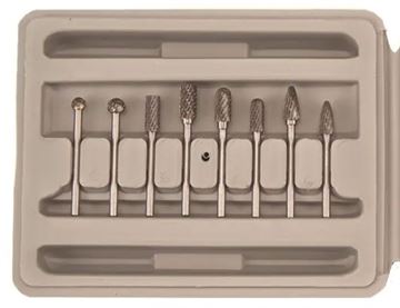 STD-21746 8PCS CARBIDE ROTARY FILE SET - 1/8" SHAFT