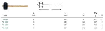 10940 55 RUBBER COMPOSITION HAMMER                 