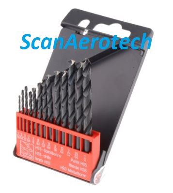 HSS 1/16in to 1/4in, 13 piece Jobber Drill Set 