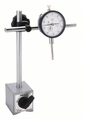 MITUTOYO DIAL INDICATOR WITH MAGNETIC BASE HOLDER