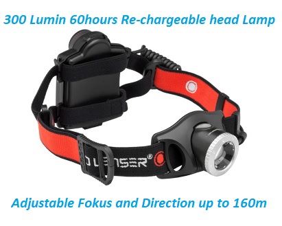 LED Lenser headlight, Rechargeable