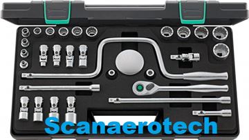 45A/22/8QR KN Socket Set Quickrelease 3/8"       