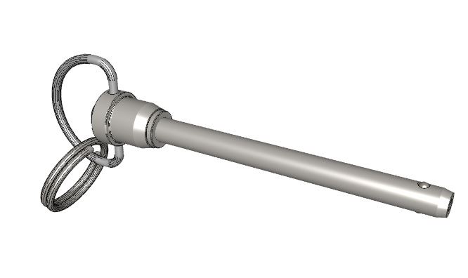 BALL LOCK PIN - RING HANDLE Ø1/4" x GRIP LENGHT 2"