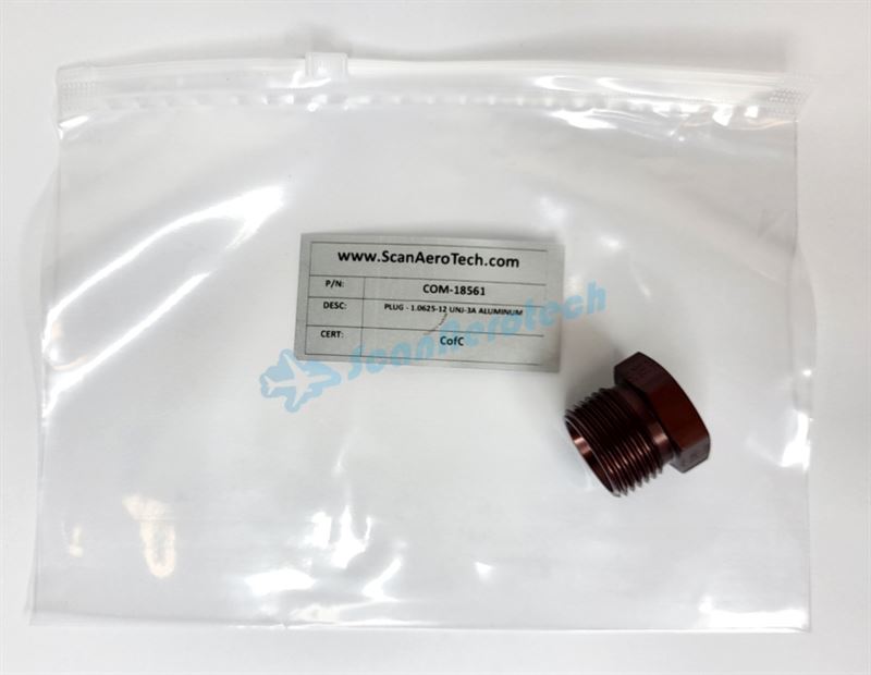 PLUG - 1.0625-12 UNJ-3A ALUMINUM
