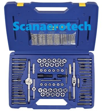 Aircraft 117Piece Machine Screw Tap & Hex Die Kit     