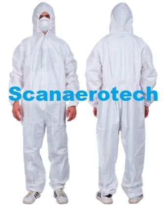 White Disposable Coverall One Size