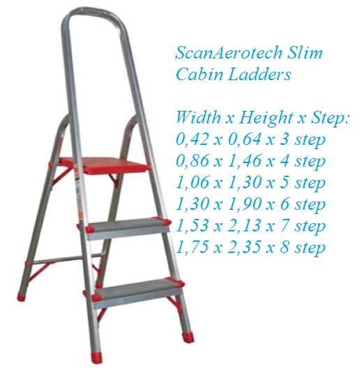 Kneden Oorlogszuchtig Hangen 1,75M Height Cabin Ladder 8 Step - EN131