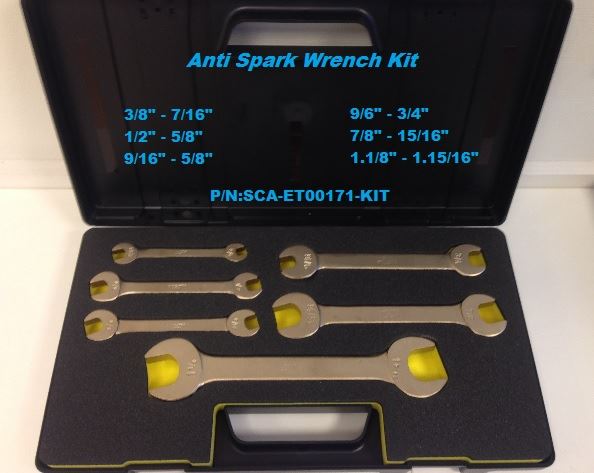 Oxygen Anti Spark Wrench Kit 3/8 - 1.15/16                         
