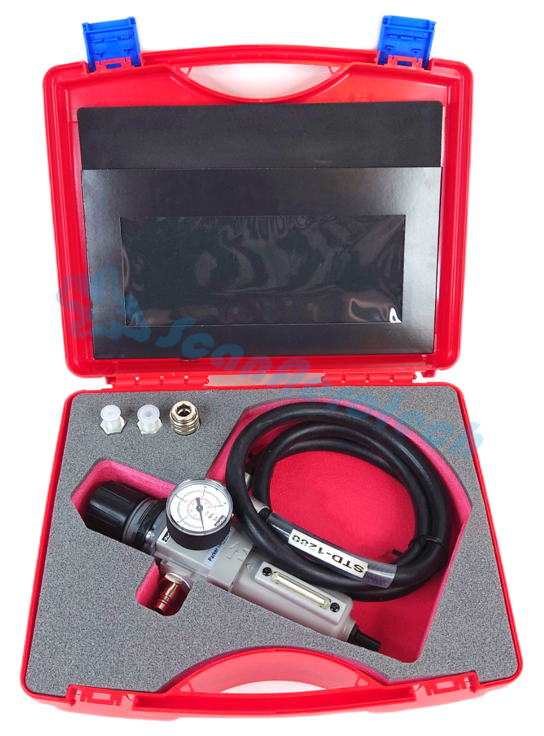 0-30PSIG AIR SOURCE - DRY FILTERED REGULATOR W. 1,5M HOSE AND AN ADAPTORS  