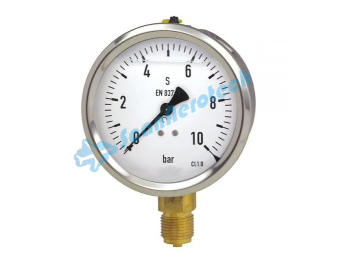 0-10BAR Pressure gauge G 1/2 B Bottom connection